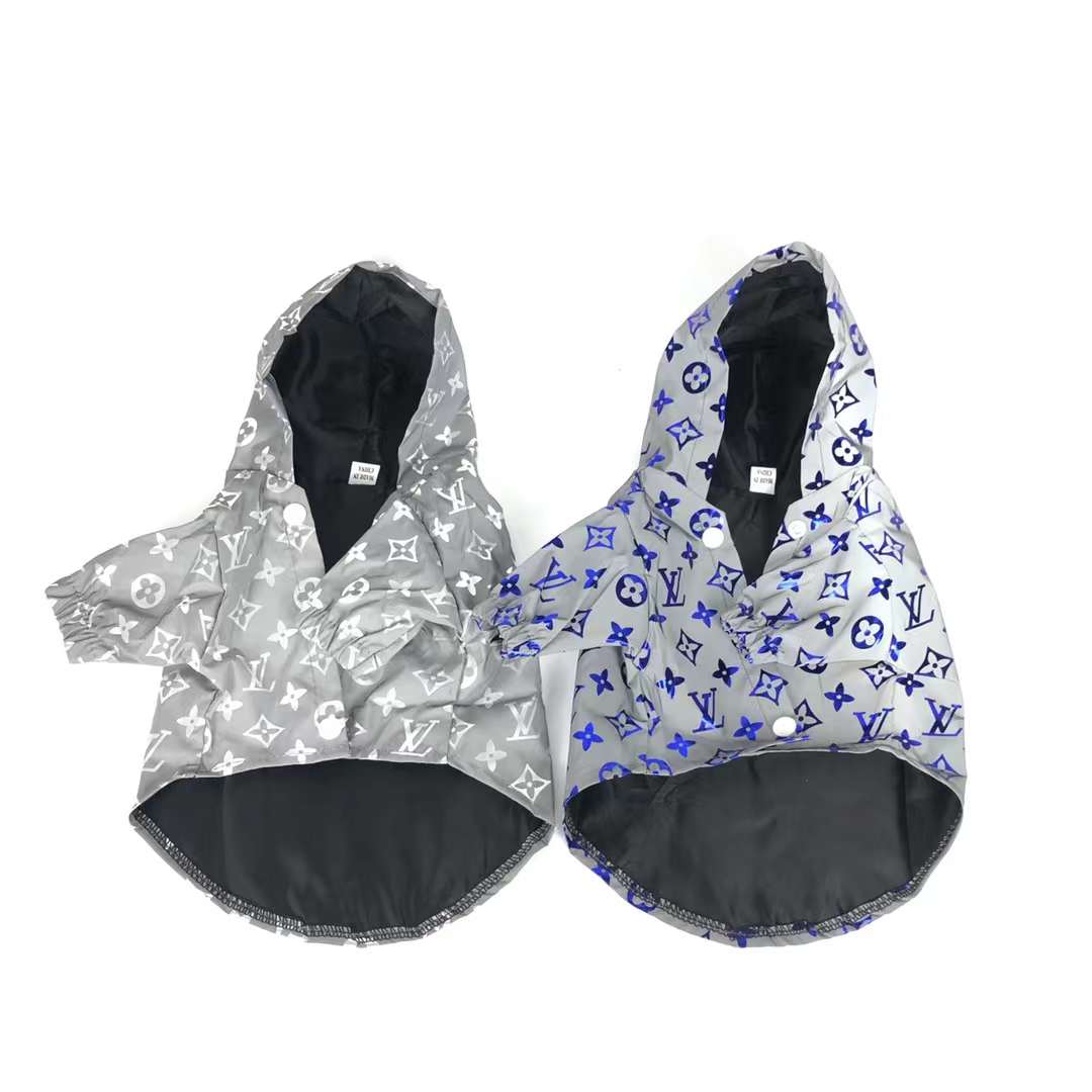 Louis Print Reflective Pet Rain Jacket