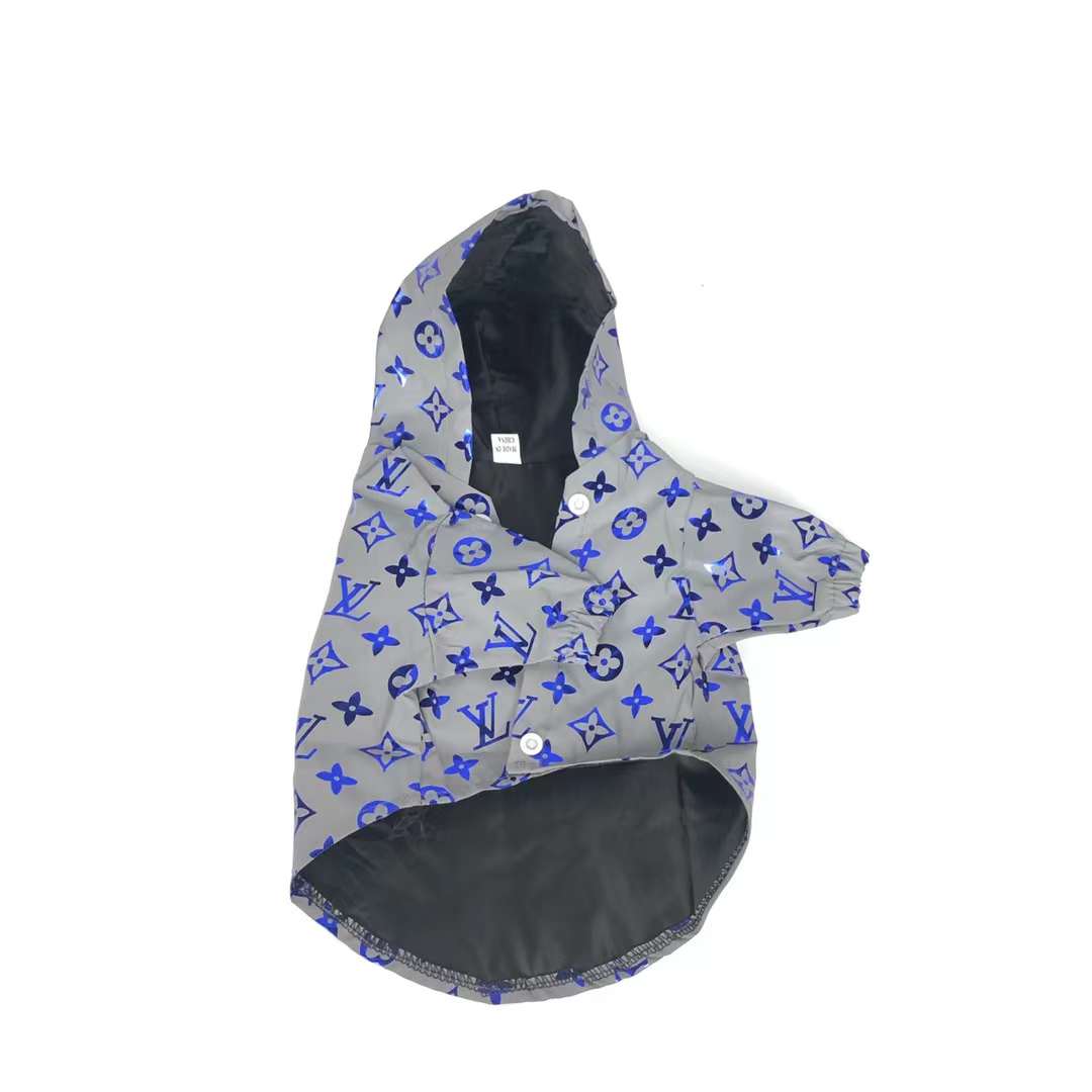 Louis Print Reflective Pet Rain Jacket