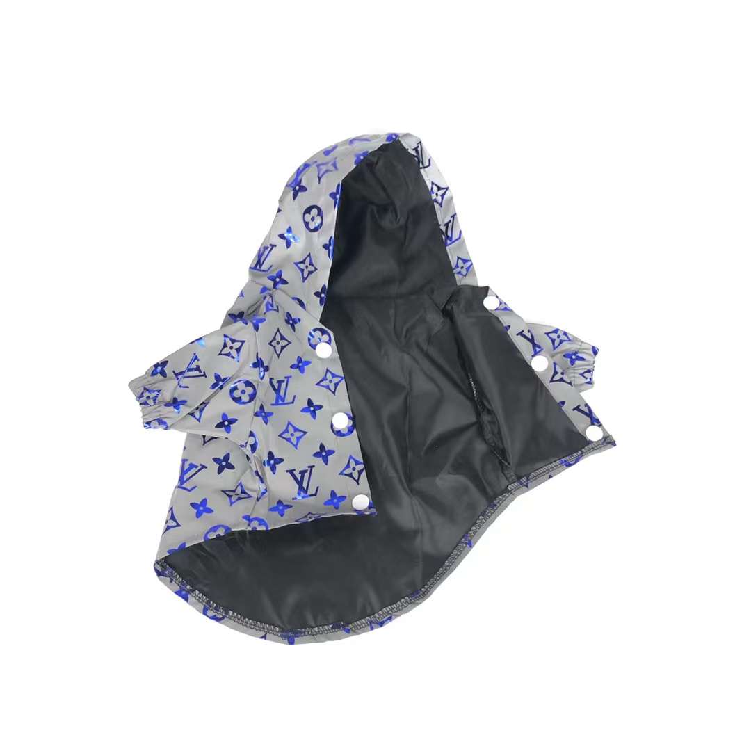 Louis Print Reflective Pet Rain Jacket