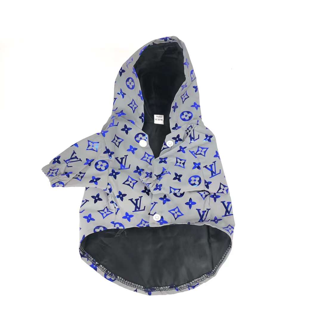 Louis Print Reflective Pet Rain Jacket