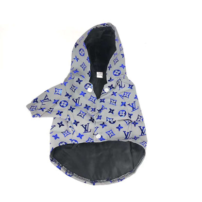 Louis Print Reflective Pet Rain Jacket