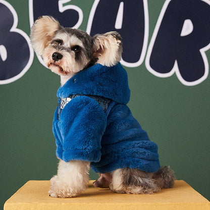 Two-legged fur coat for dogs