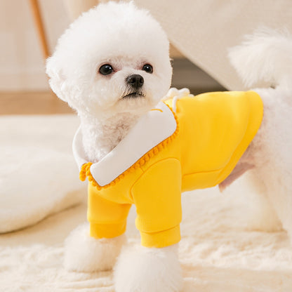 Cartoon Cute Pet Spring Dog Clothes with Sunflower Carrot Lollipop Decoration
