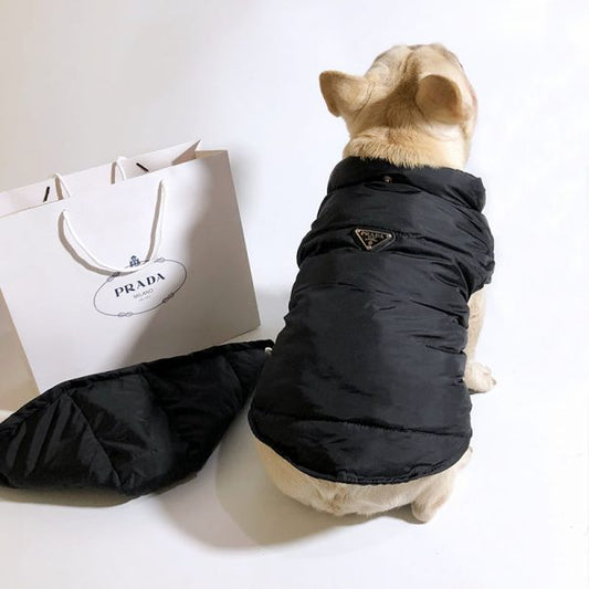 XS-4XL Designer Pet Cotton Padded Vest With Hood